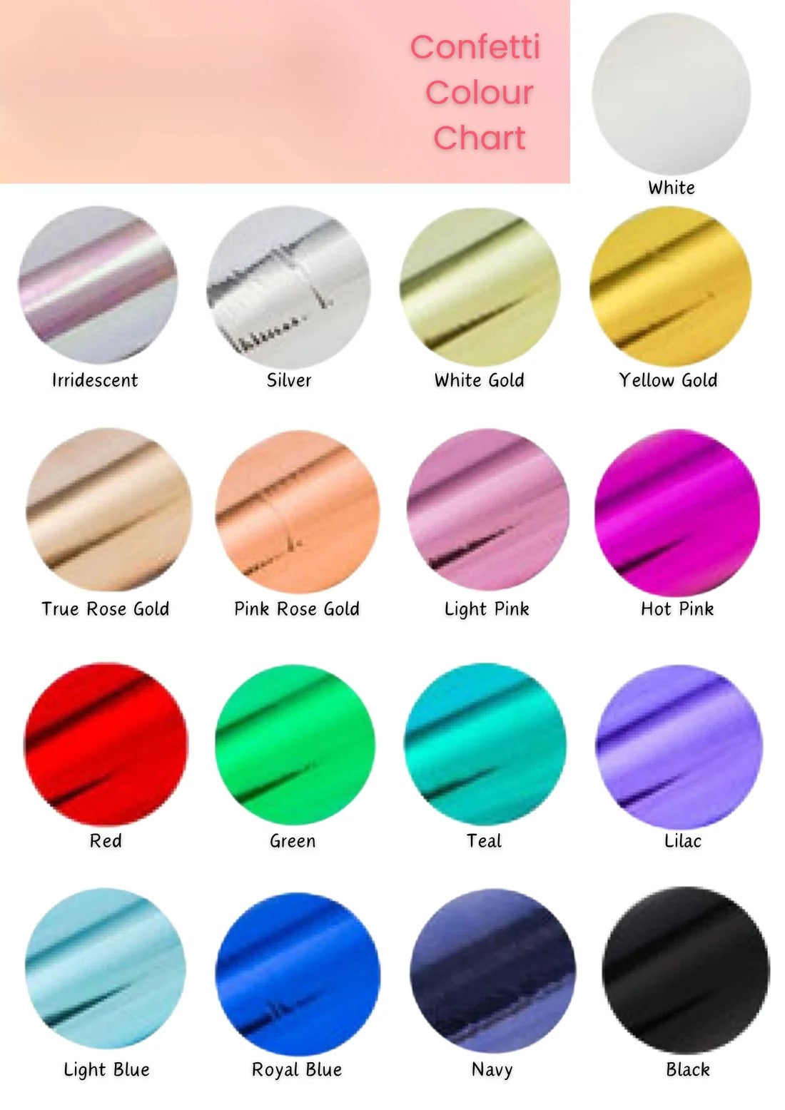 Confetti Balloons - CUSTOM COLOURS