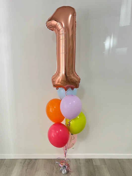 Jumbo Number and 6 Latex Bouquet
